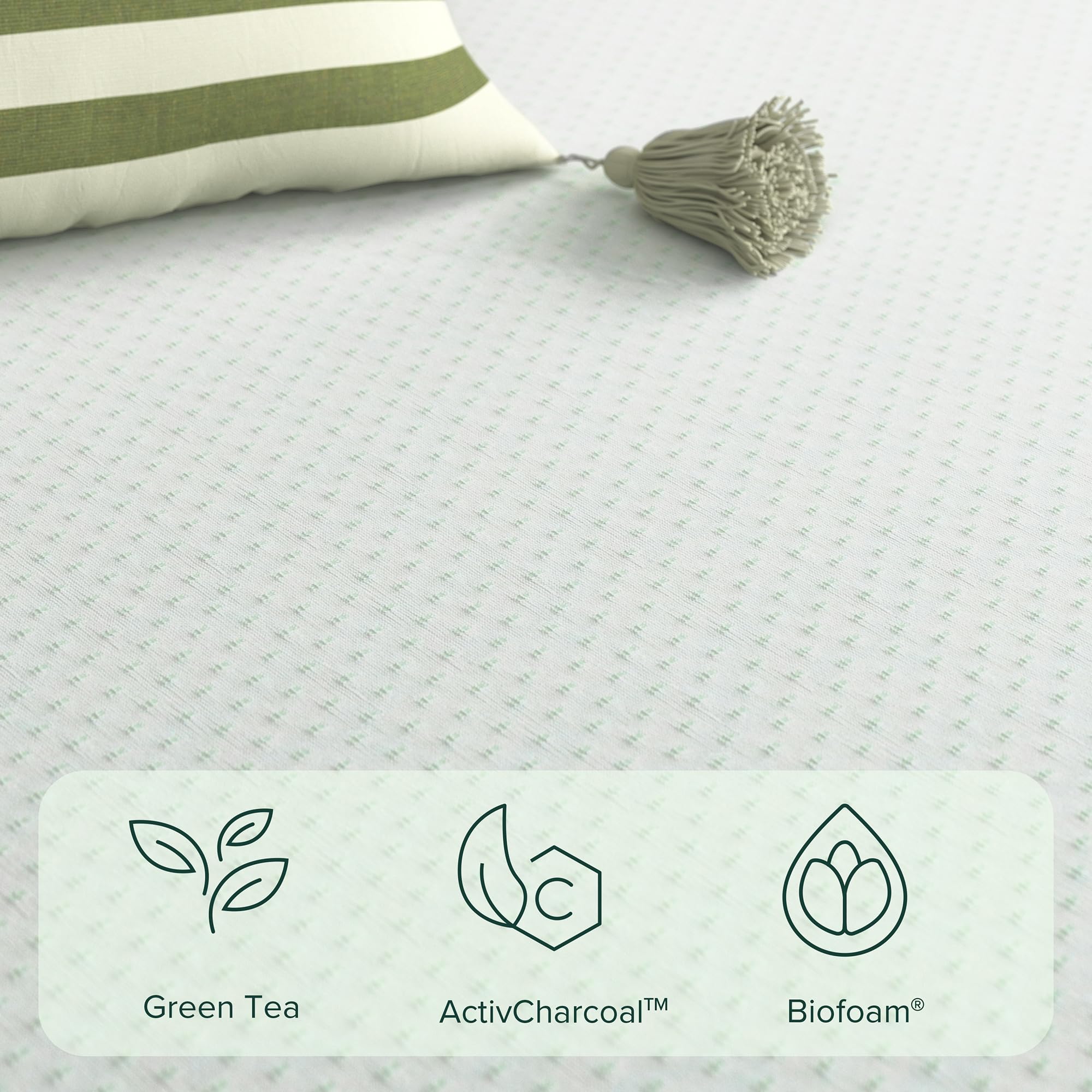 King Size Green Tea Memory Foam Mattress - From Where - 