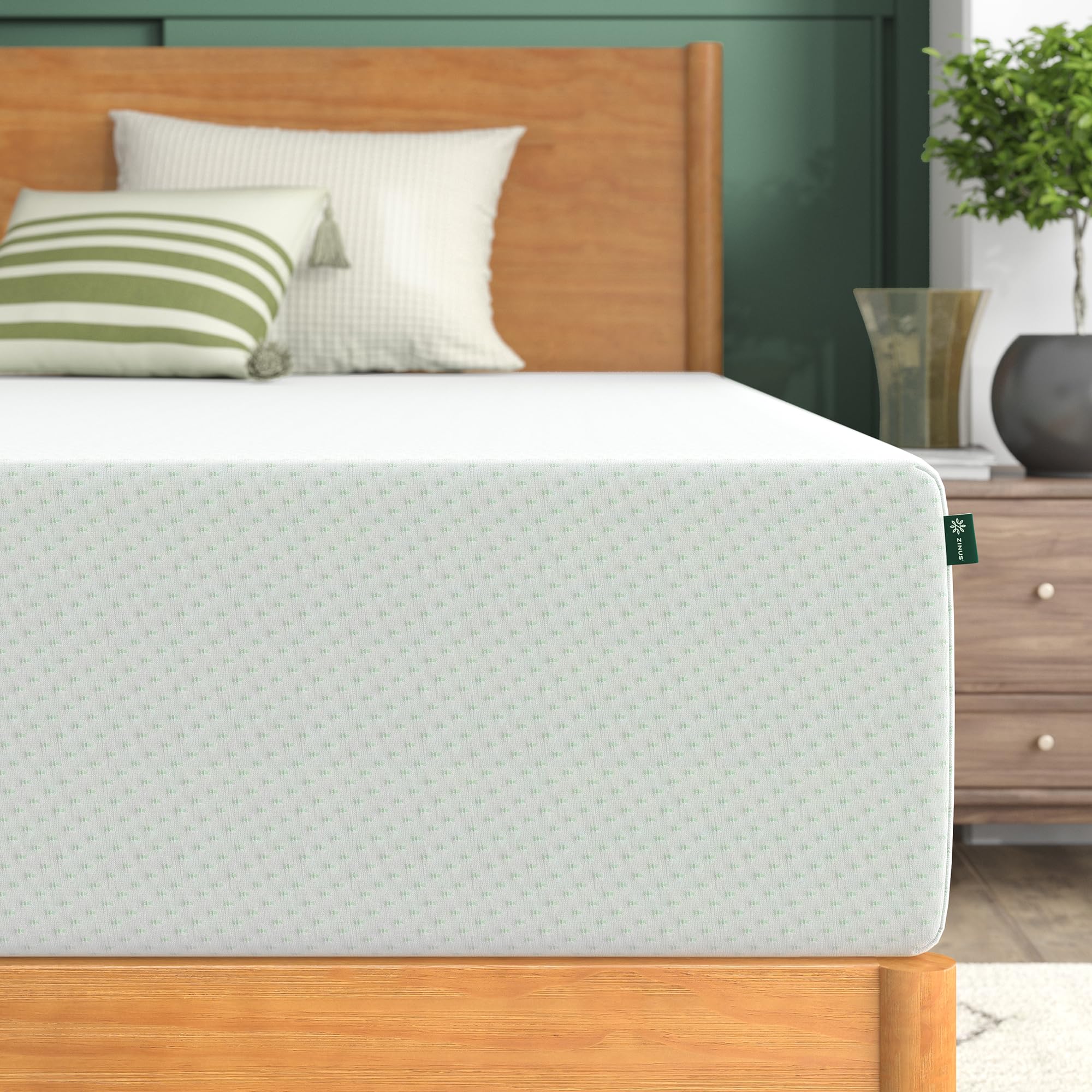 King Size Green Tea Memory Foam Mattress - From Where - 