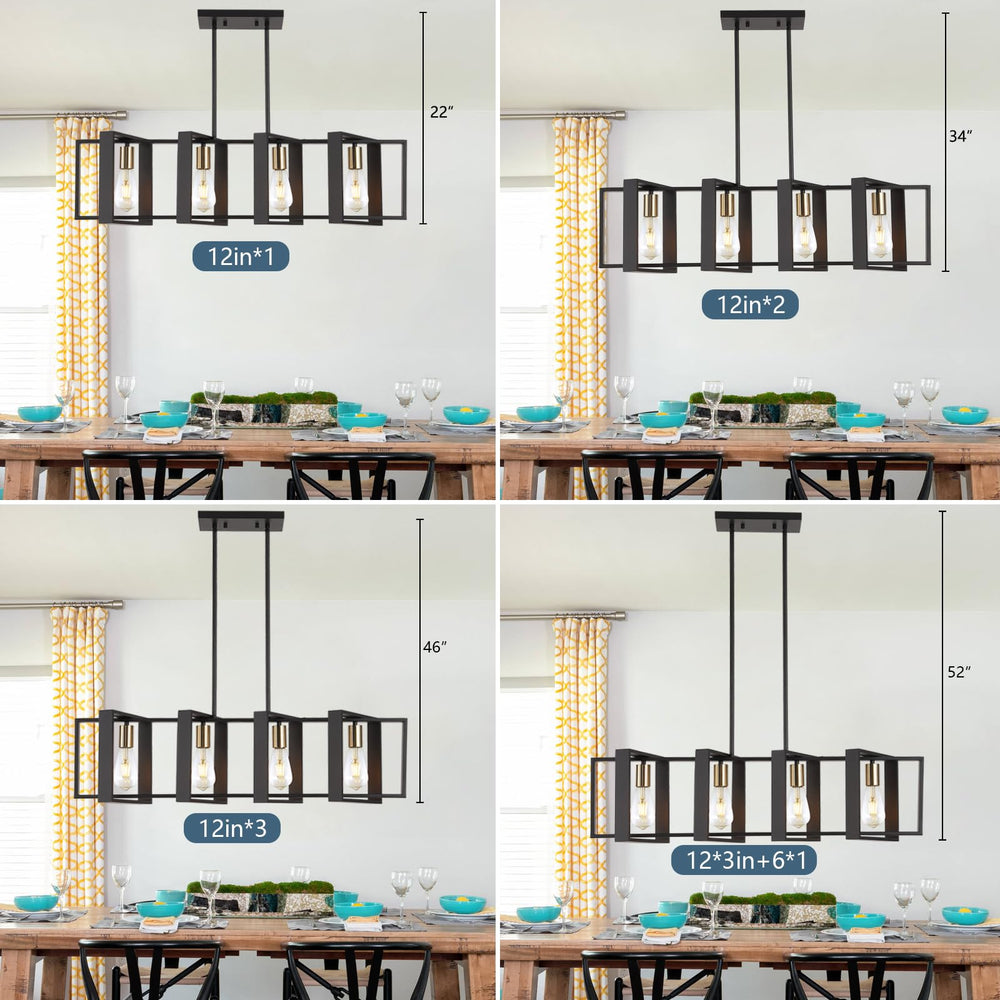 Kitchen Island 4 Lights Chandeliers - From Where - 