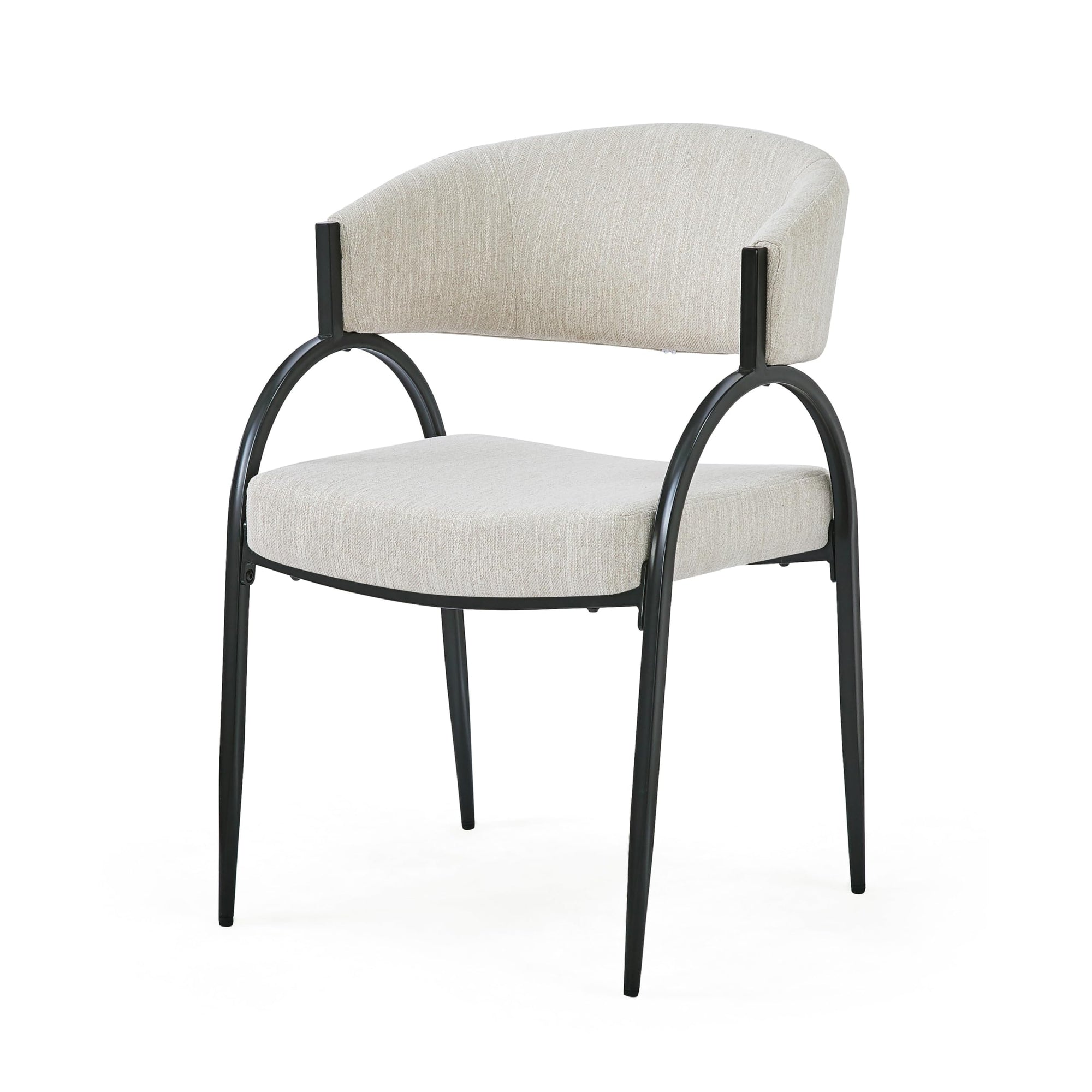 Kitchen Side Chair with Curved Backrest Set of 2 - From Where - 