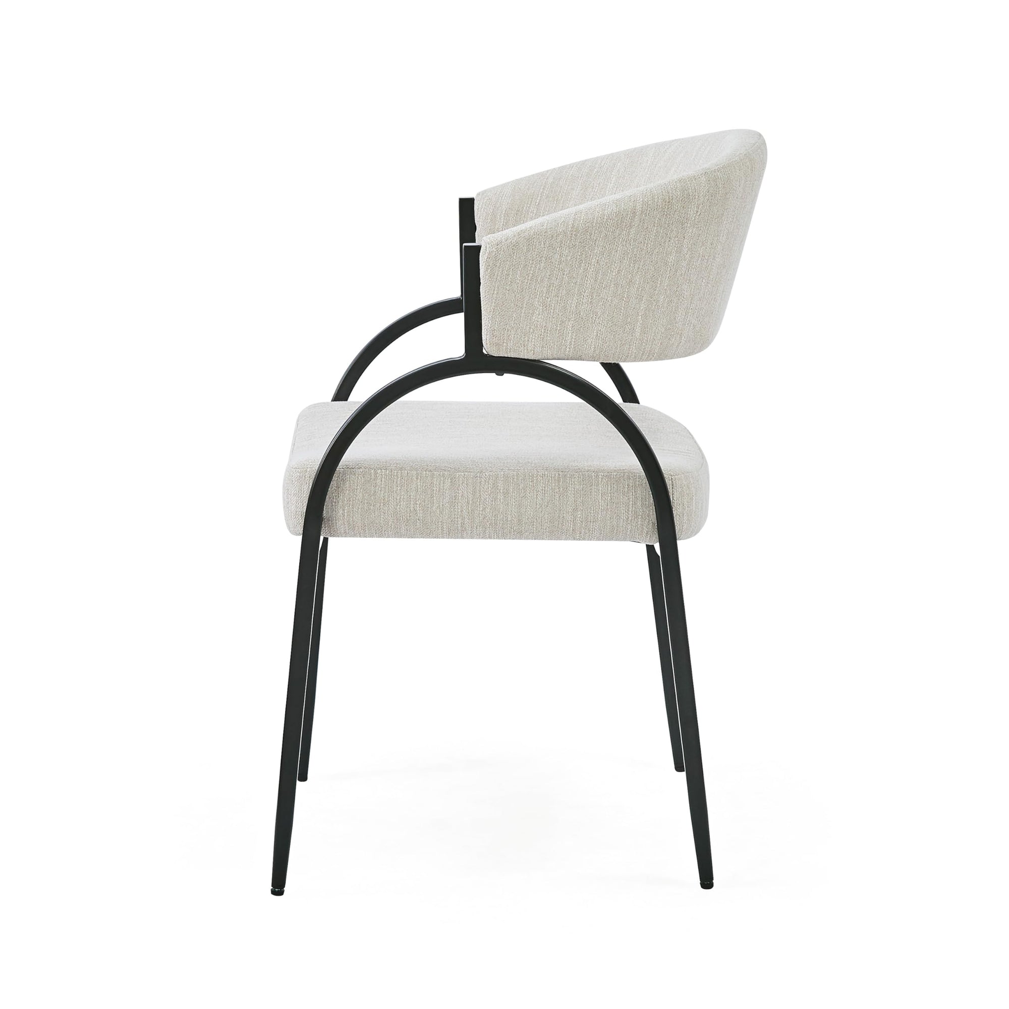 Kitchen Side Chair with Curved Backrest Set of 2 - From Where - 