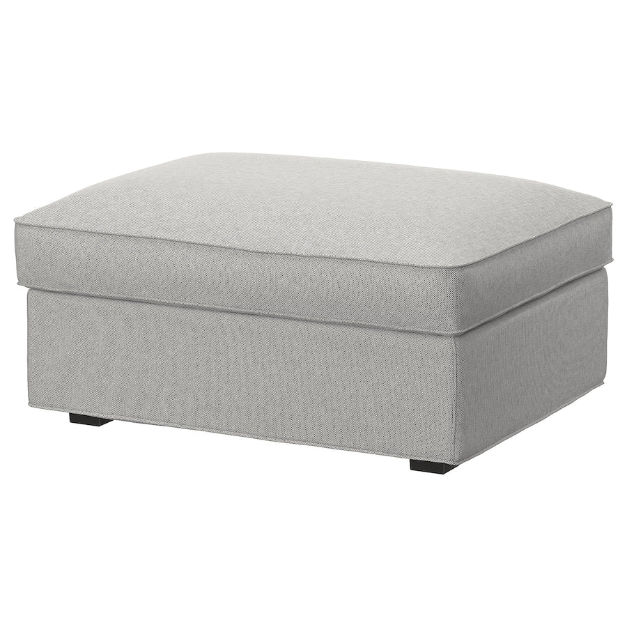 KIVIK Ottoman with storage, Tullinge white/black - From Where - 