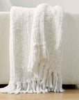 Knitted Faux Fur Throw - From Where - 