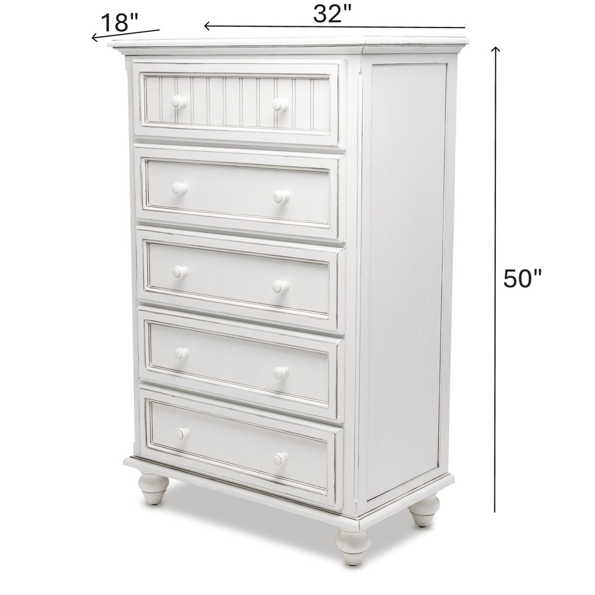 Kolya 5 - Drawer Coastal Chest - From Where - 