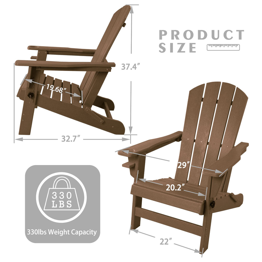 Kozyard Folding Adirondack Chair - From Where - 