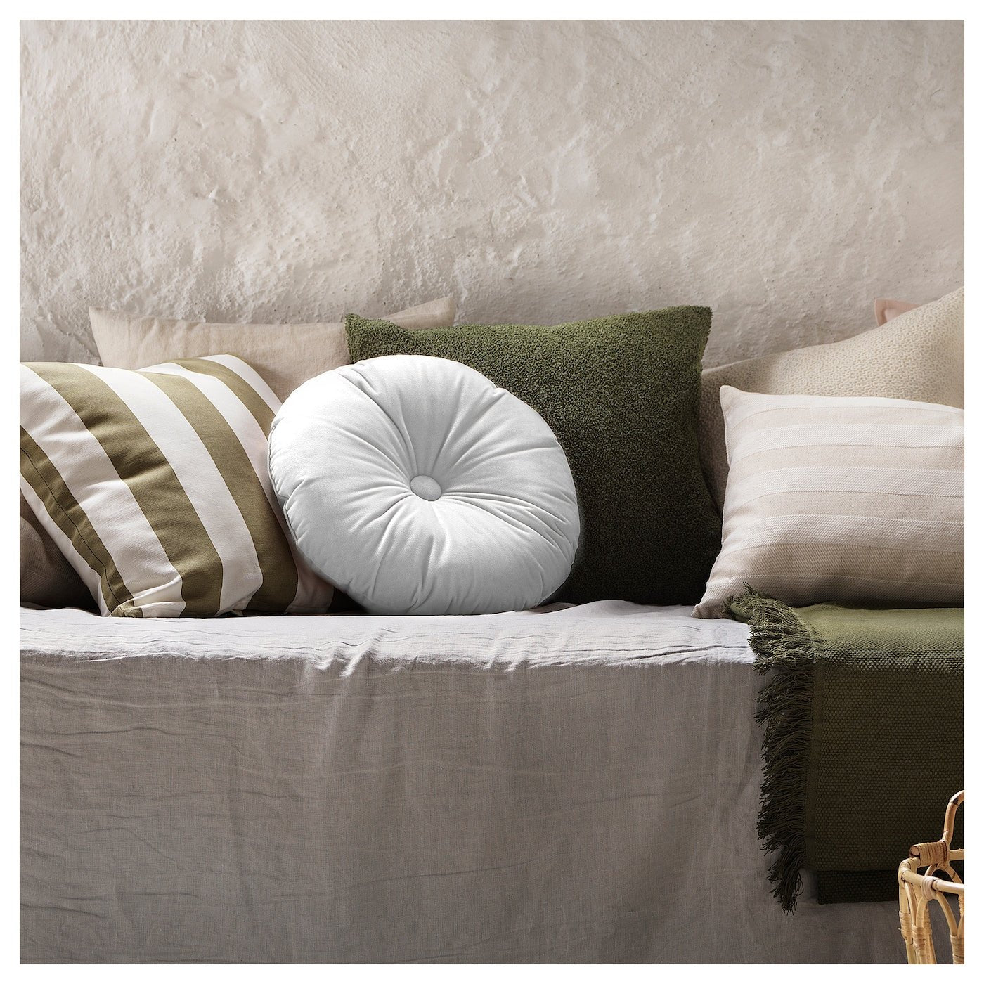 KRANSBORRE cushion, gray, 16" - From Where - 