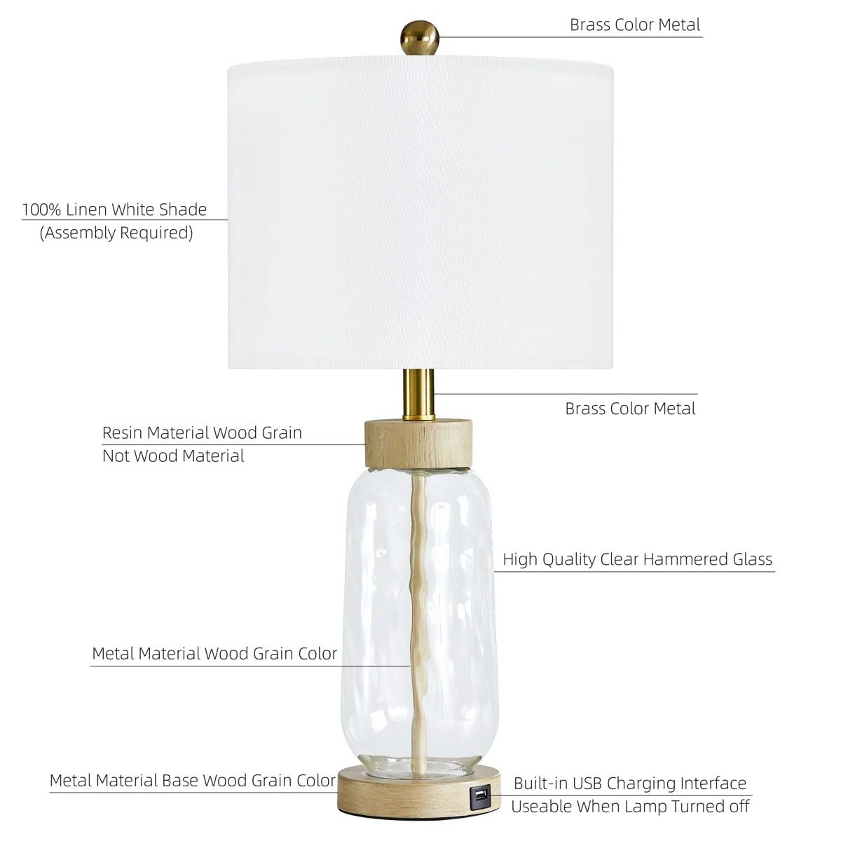 Krantz Glass Table Lamp (Set of 2) - From Where - 