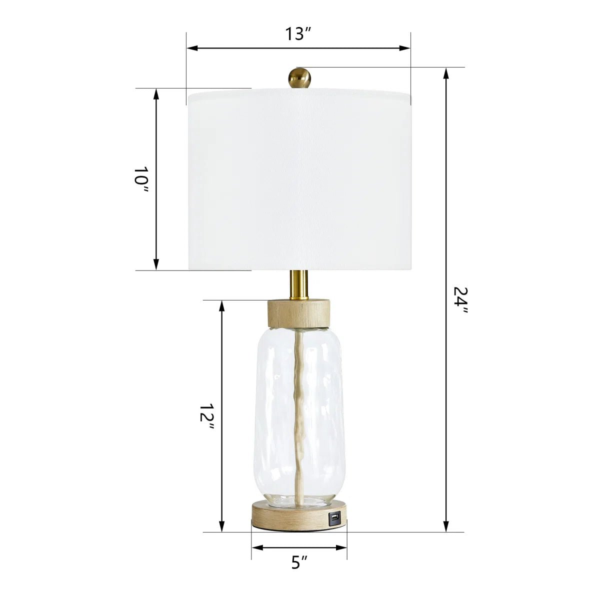Krantz Glass Table Lamp (Set of 2) - From Where - 