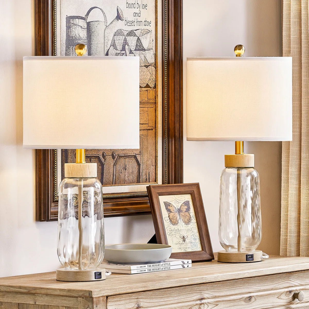 Krantz Glass Table Lamp (Set of 2) - From Where - 