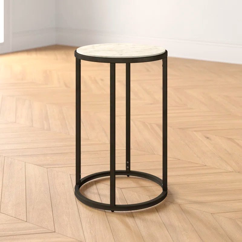 Kressley Stone Top End Table - From Where - 