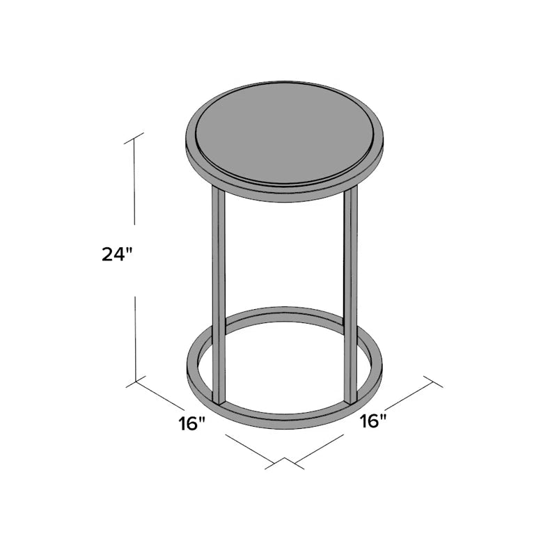 Kressley Stone Top End Table - From Where - 