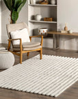 Kris Striped Plush Cloud Washable Rug - From Where Finds - 