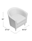 Kronos Upholstered Barrel Chair - From Where - 