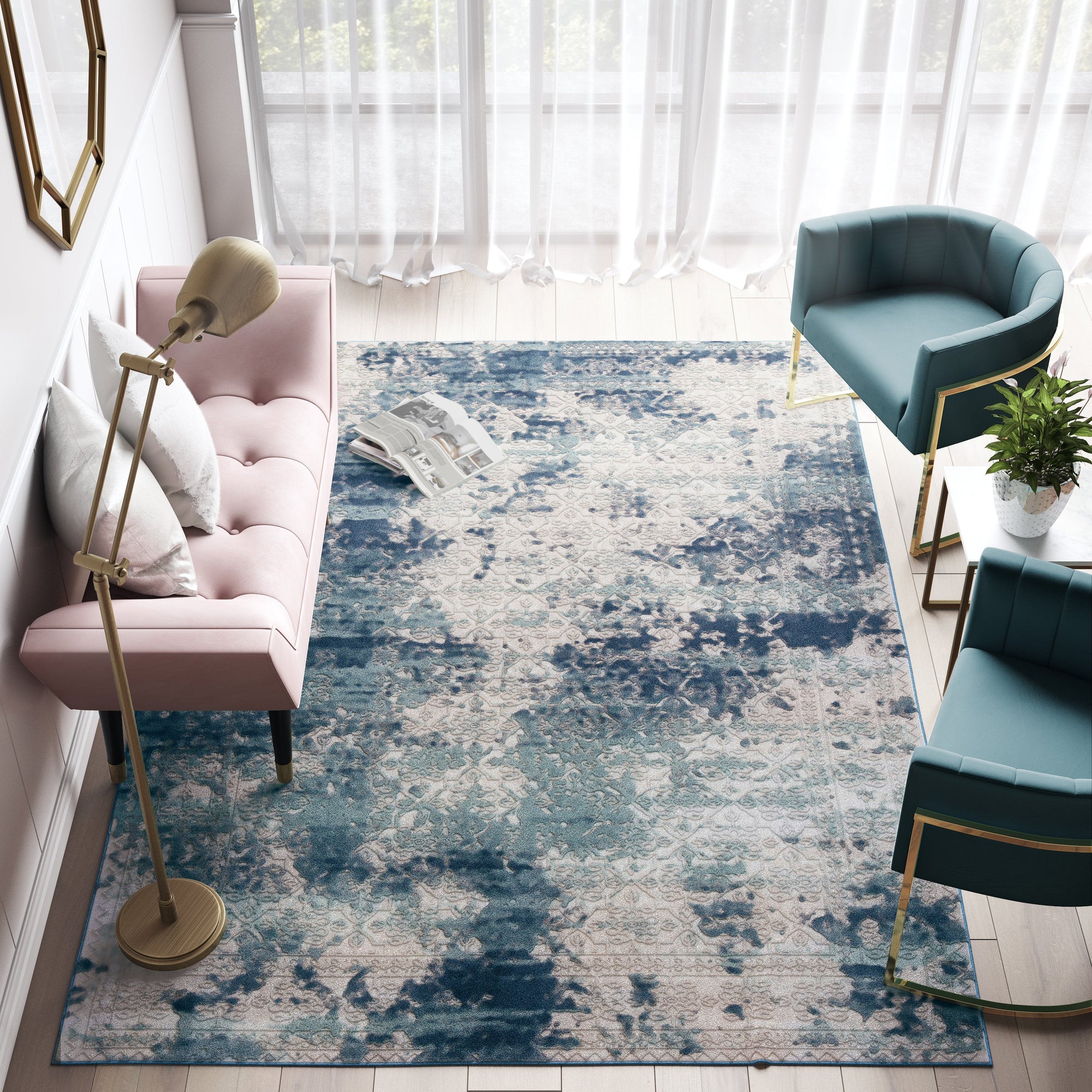 Kyeshia Abstract Area Rug - From Where - 