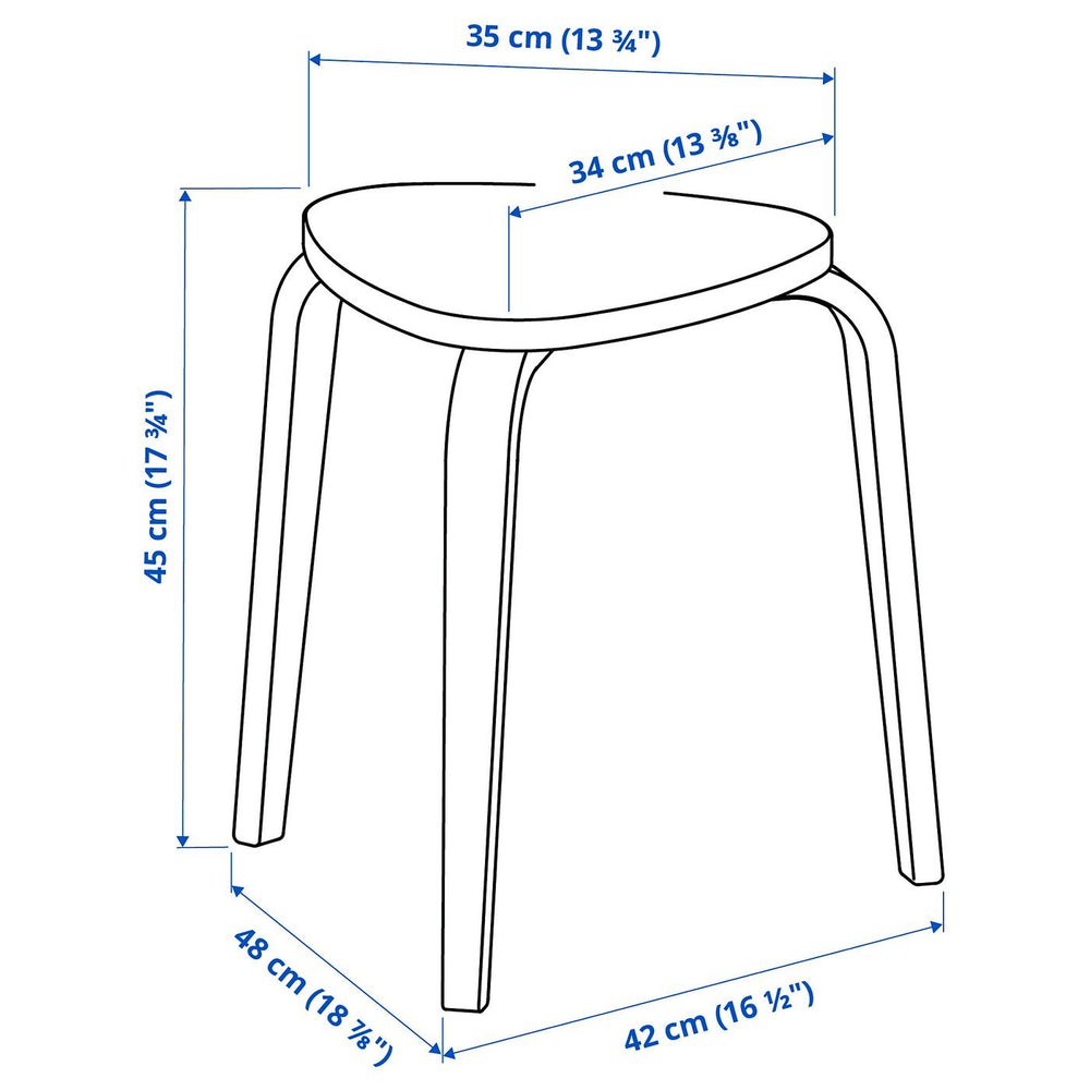 KYRRE Birch Stools (Set of 2) - From Where - 