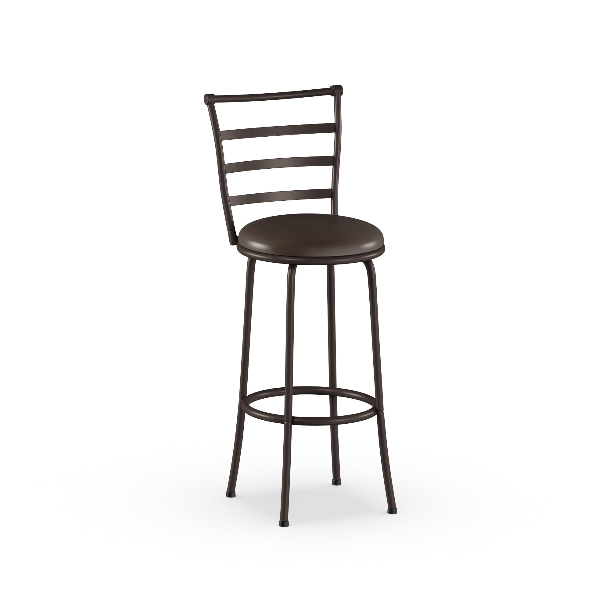 Ladder Back Swivel Barstool (Set of 3) - From Where - 