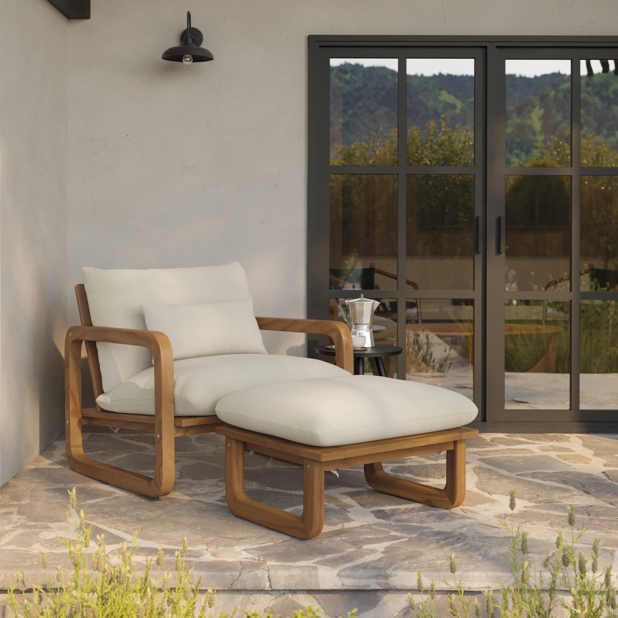Laholm 29" Outdoor Ottoman - From Where Finds - 