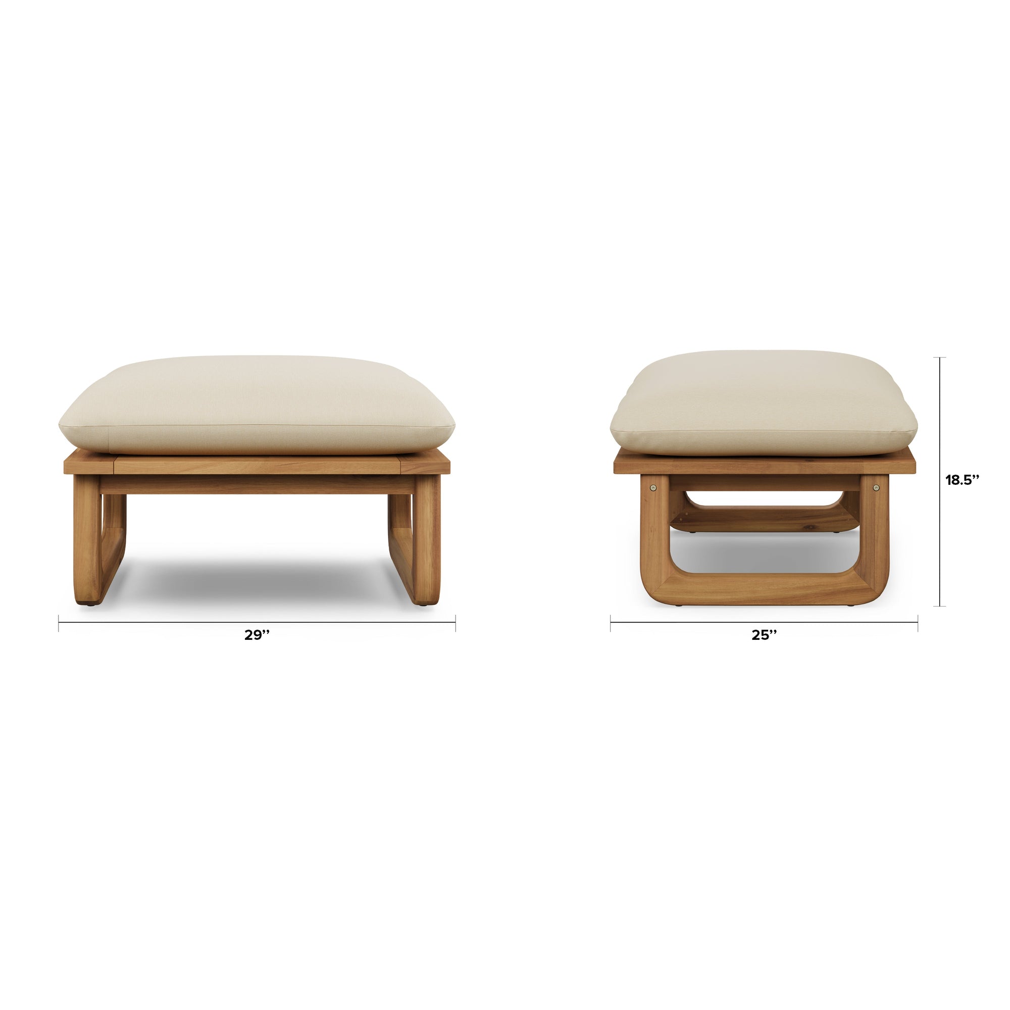 Laholm 29" Outdoor Ottoman - From Where Finds - 