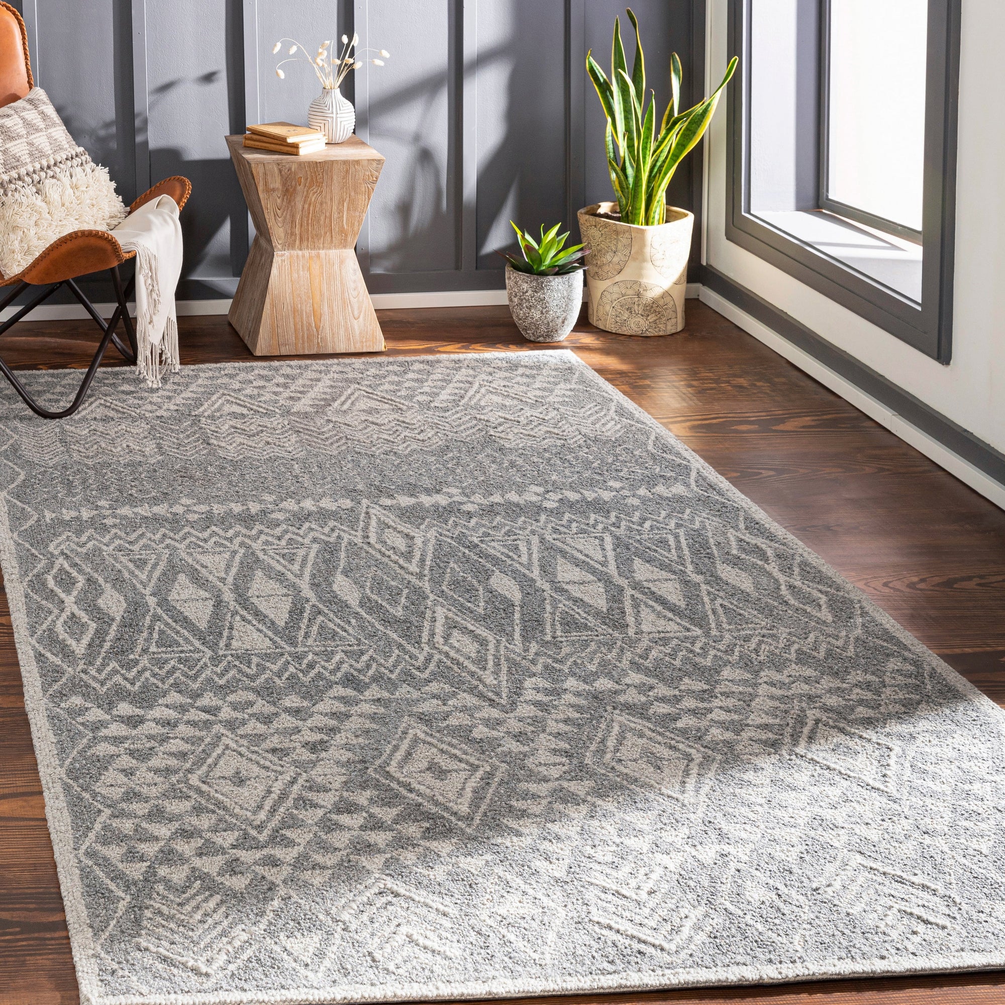 Laiken Boho Geometric Area Rug - From Where - 