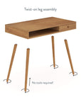 Laptop Desk with Open Storage Cubby - From Where - 