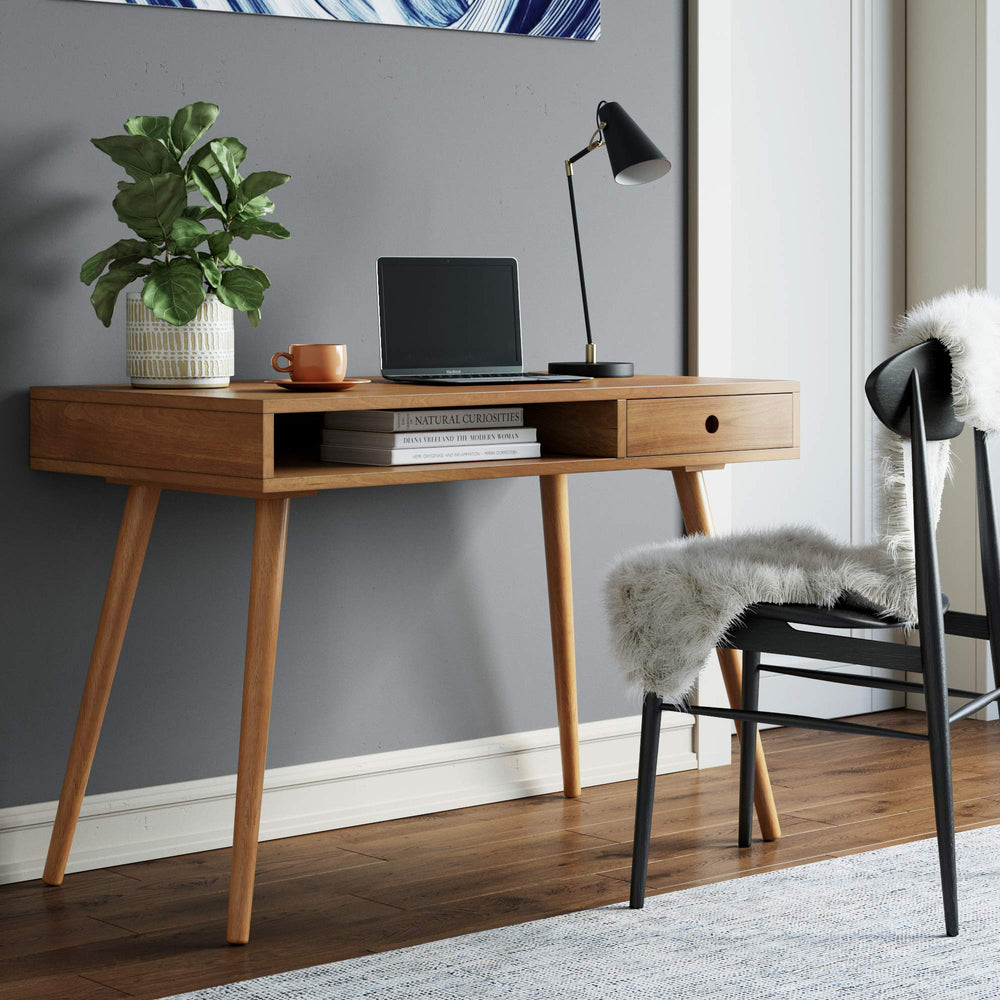 Laptop Desk with Open Storage Cubby - From Where - 