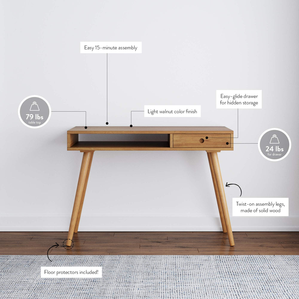 Laptop Desk with Open Storage Cubby - From Where - 