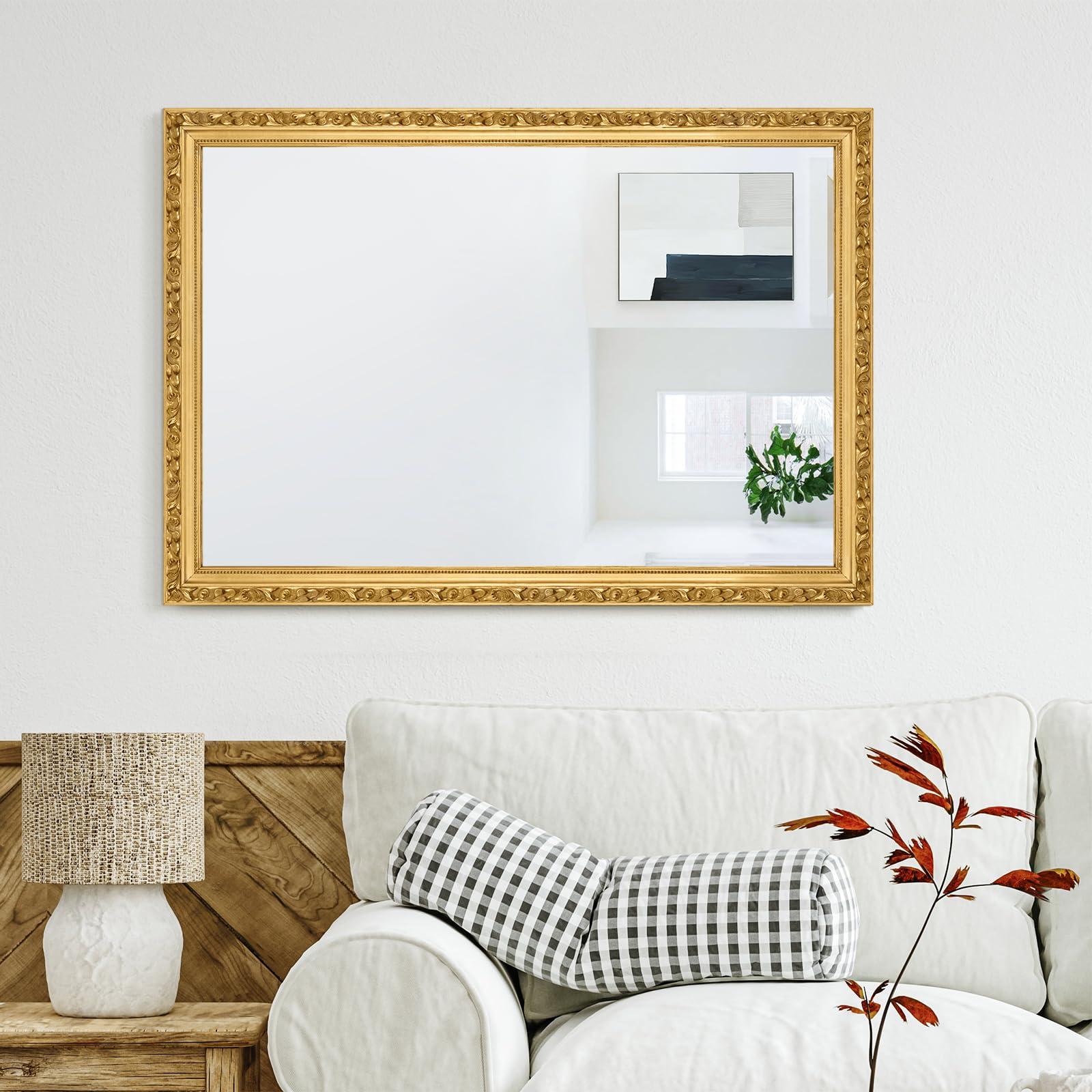 Large Antique Wall Decorative Mirror - From Where - 