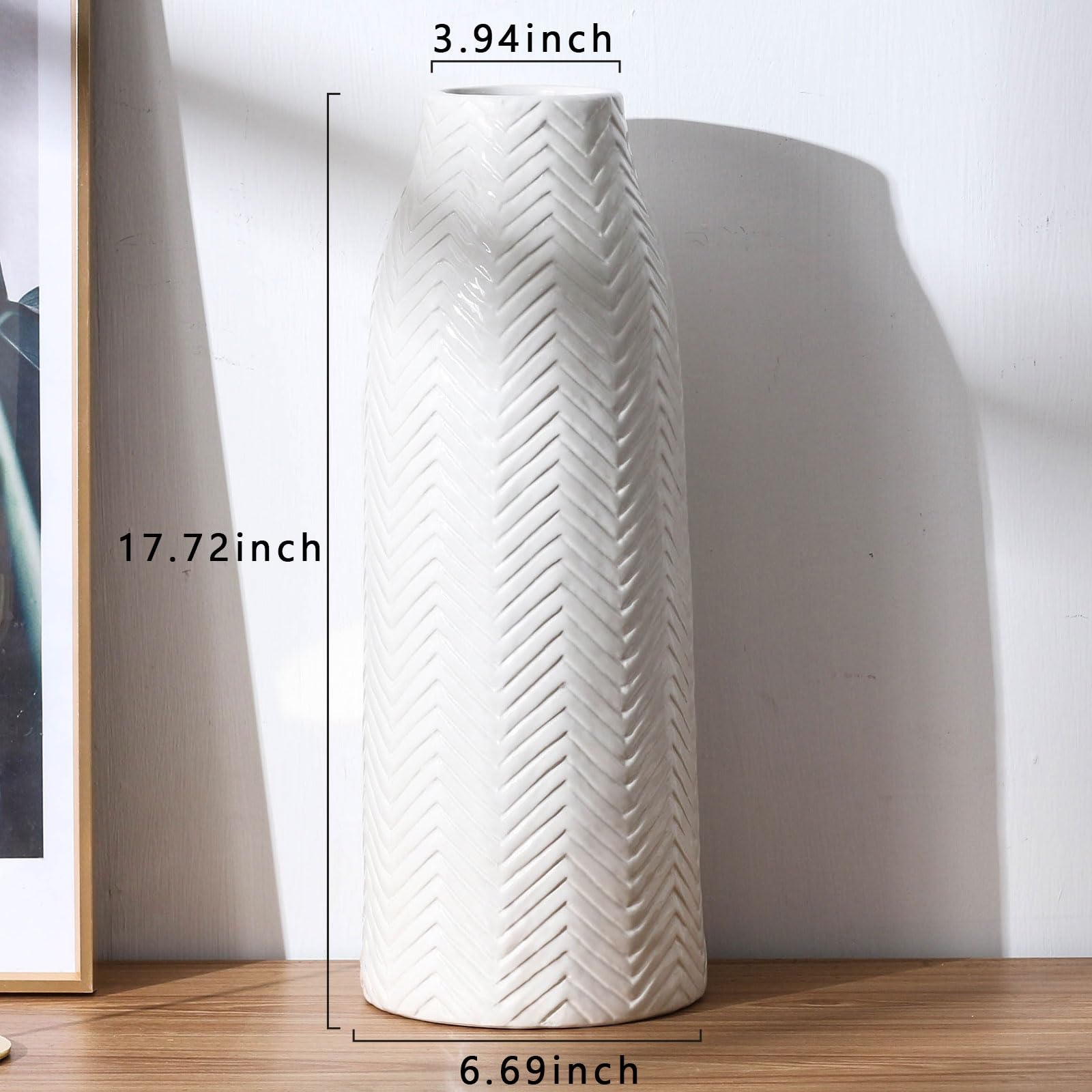 Large Ceramic White Vase - From Where - 