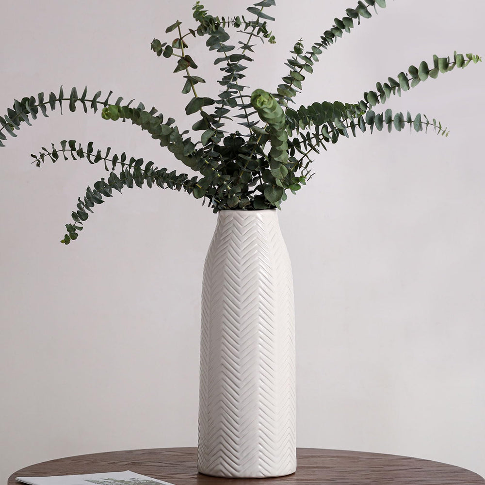 Large Ceramic White Vase - From Where - 