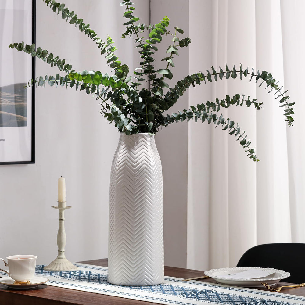 Large Ceramic White Vase - From Where - 