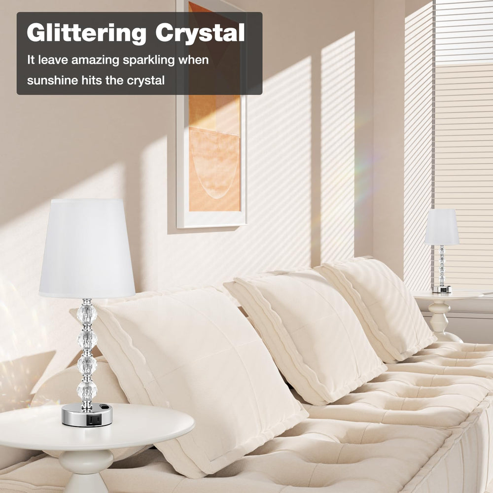 Large Crystal Table Lamps (Set of 2) - From Where - 