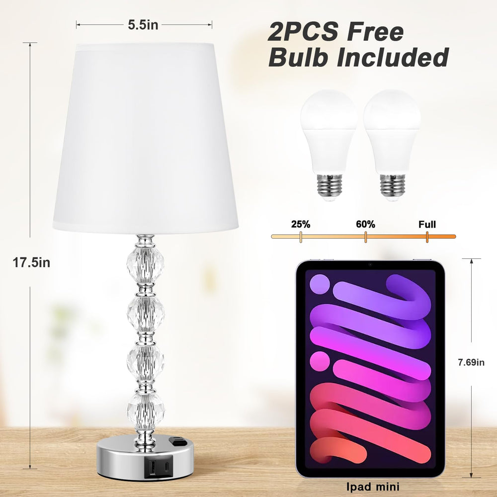 Large Crystal Table Lamps (Set of 2) - From Where - 