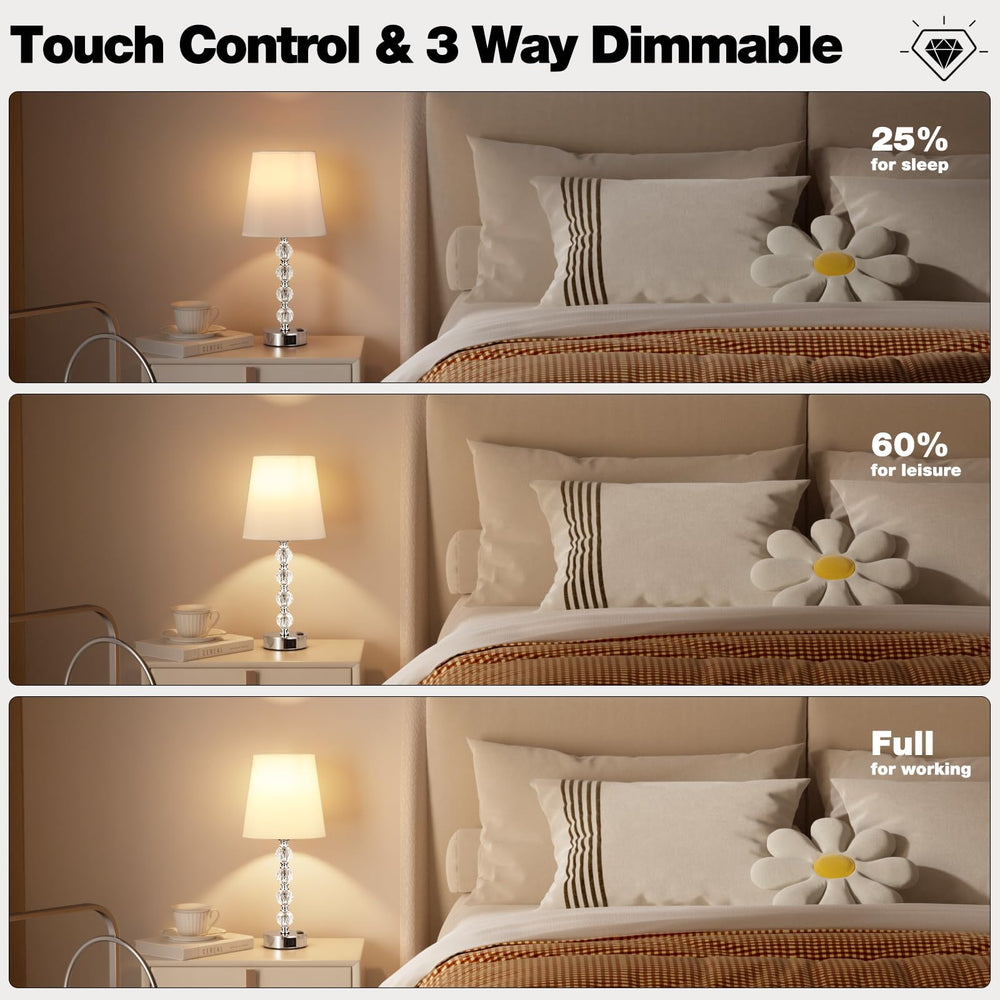 Large Crystal Table Lamps (Set of 2) - From Where - 