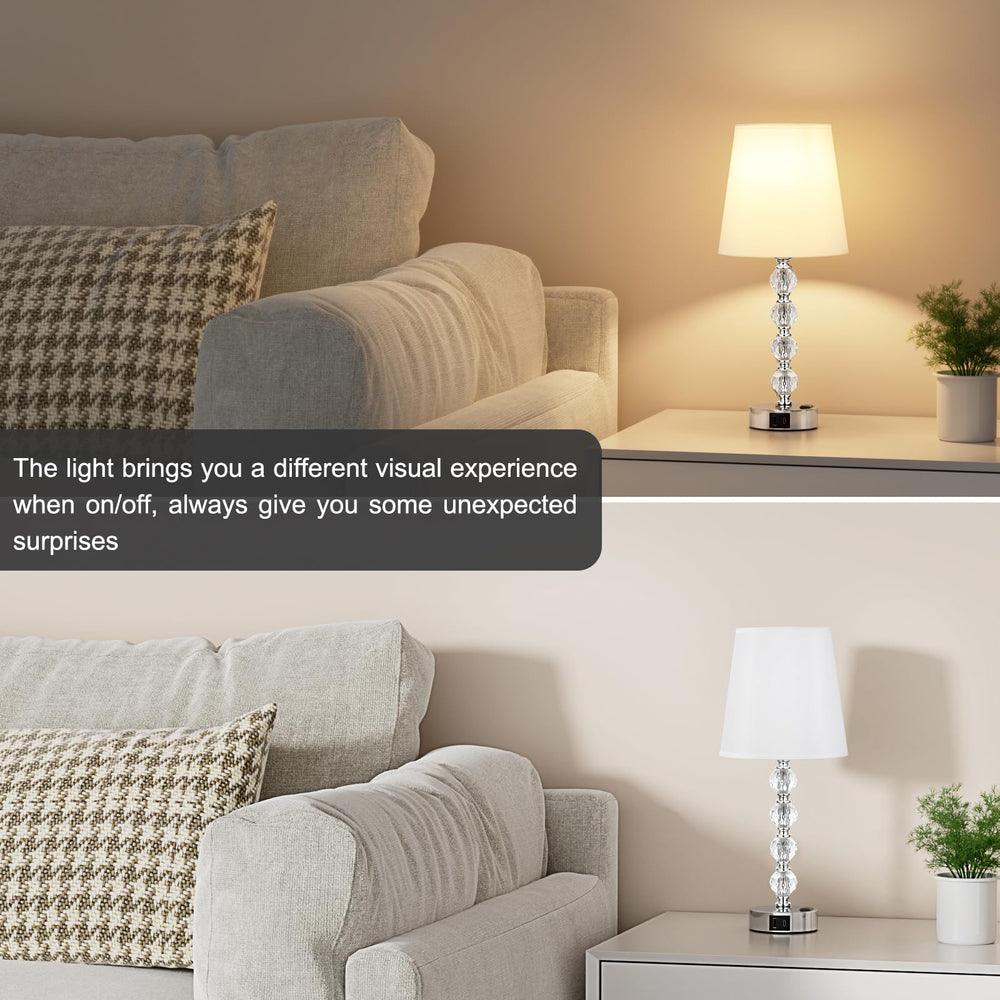 Large Crystal Table Lamps (Set of 2) - From Where - 