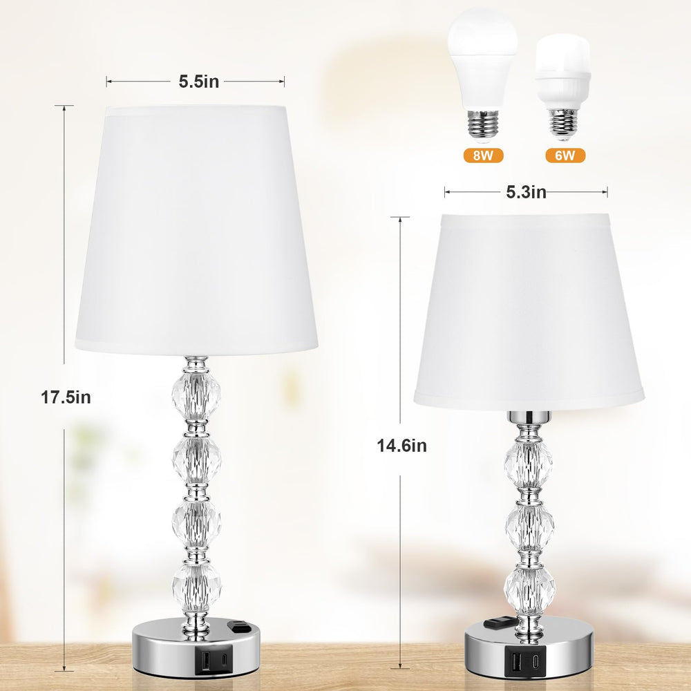 Large Crystal Table Lamps (Set of 2) - From Where - 