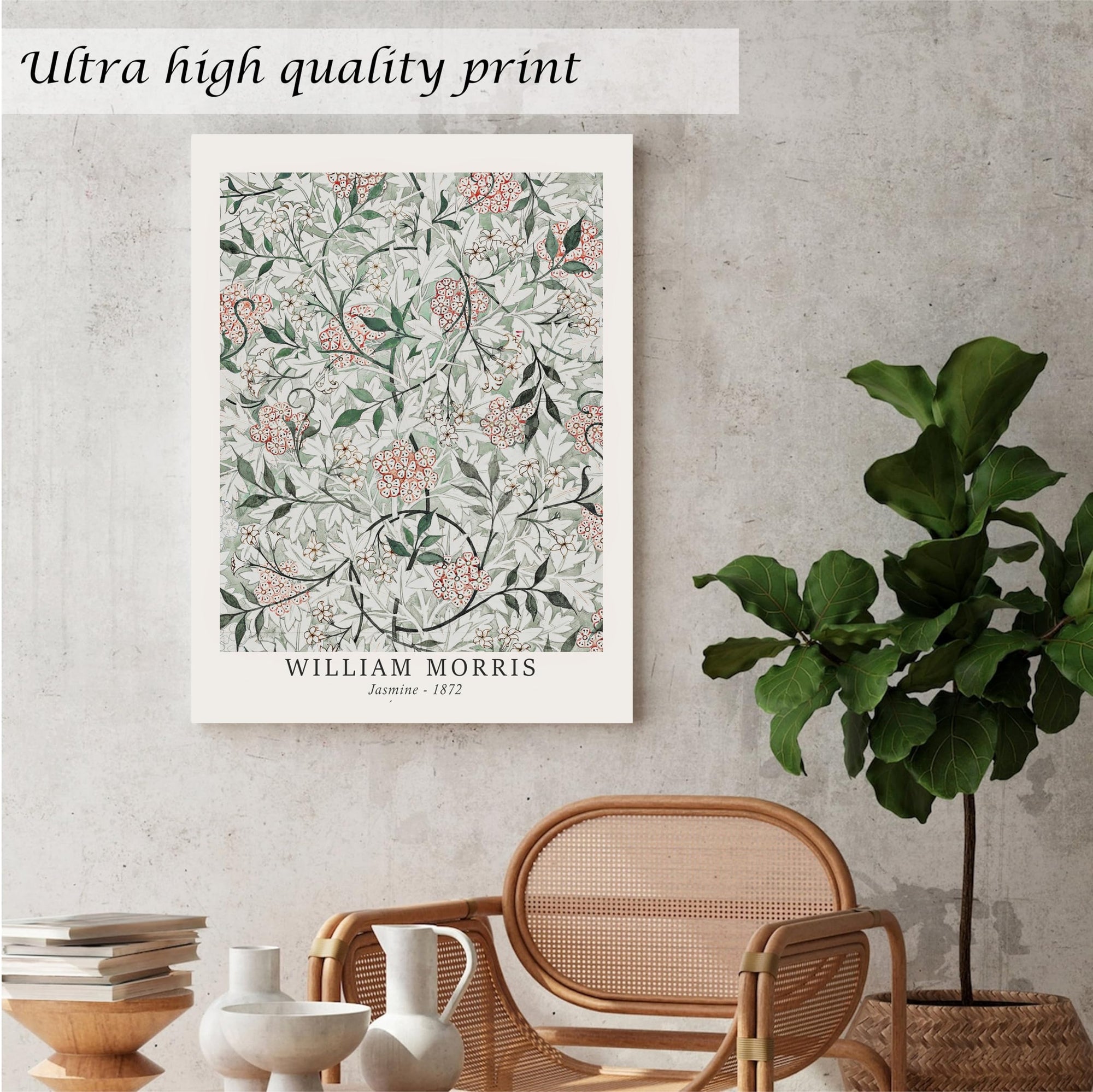 Large Framed Sage Green Vintage Wall Art Canvas Decor Set of 3 - From Where - 