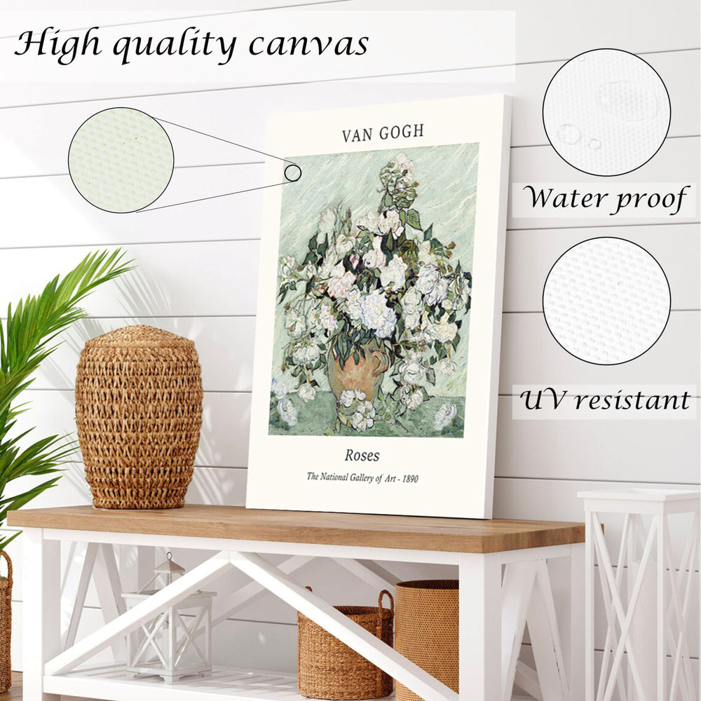 Large Framed Sage Green Vintage Wall Art Canvas Decor Set of 3 - From Where - 