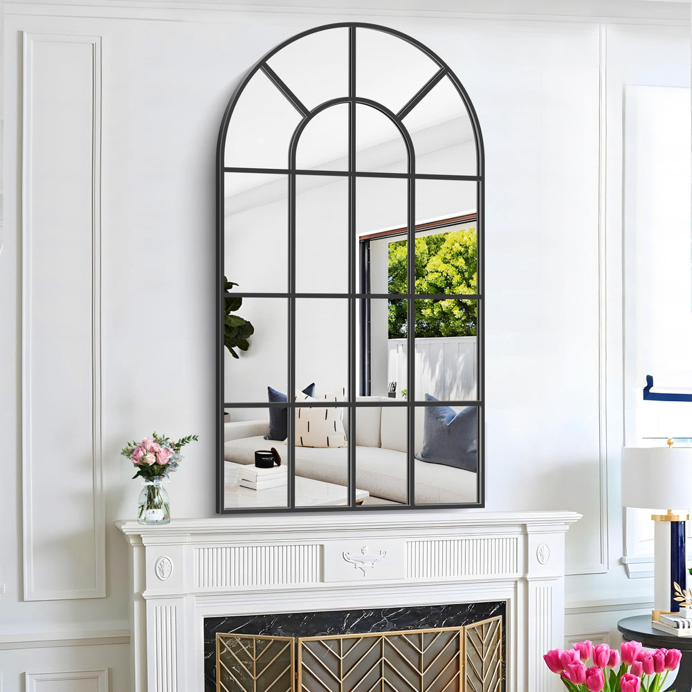 Large Window Pane Arch Mirror - From Where - 