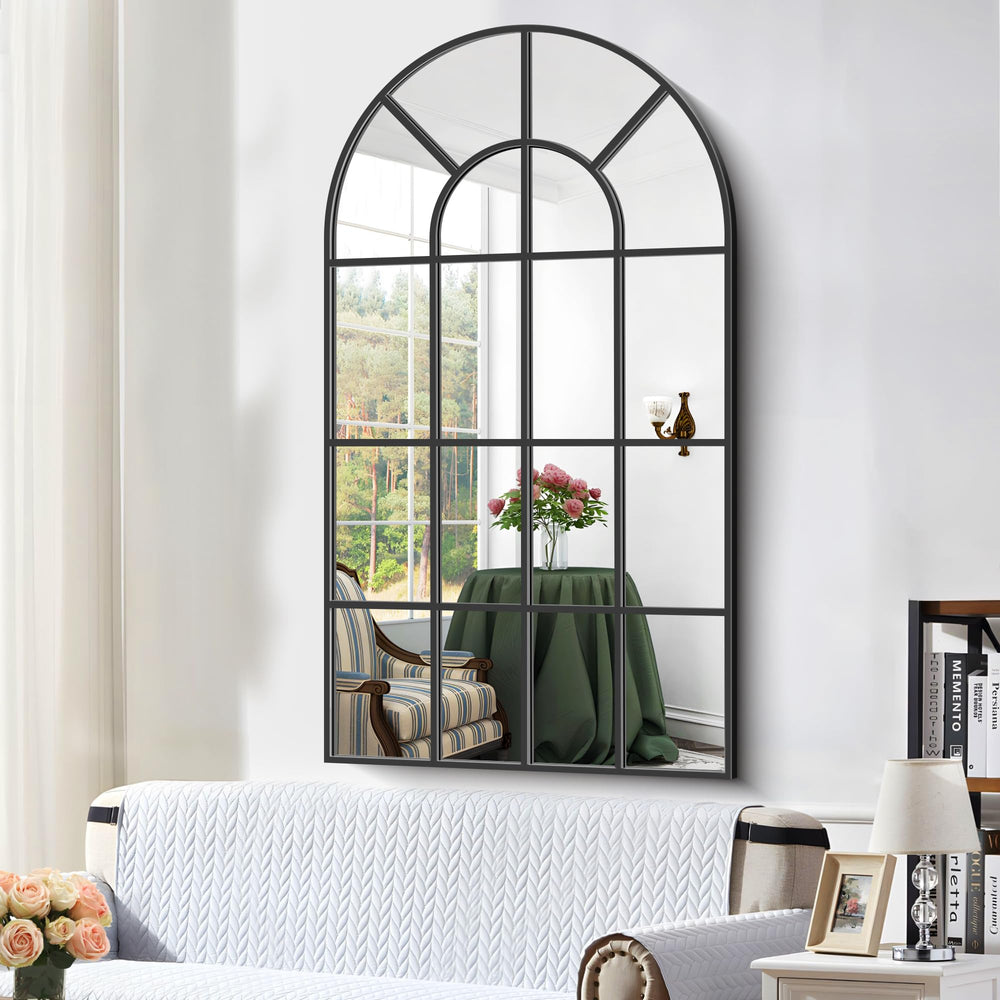 Large Window Pane Arch Mirror - From Where - 