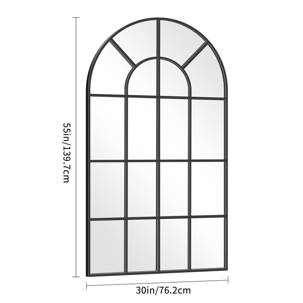 Large Window Pane Arch Mirror - From Where - 
