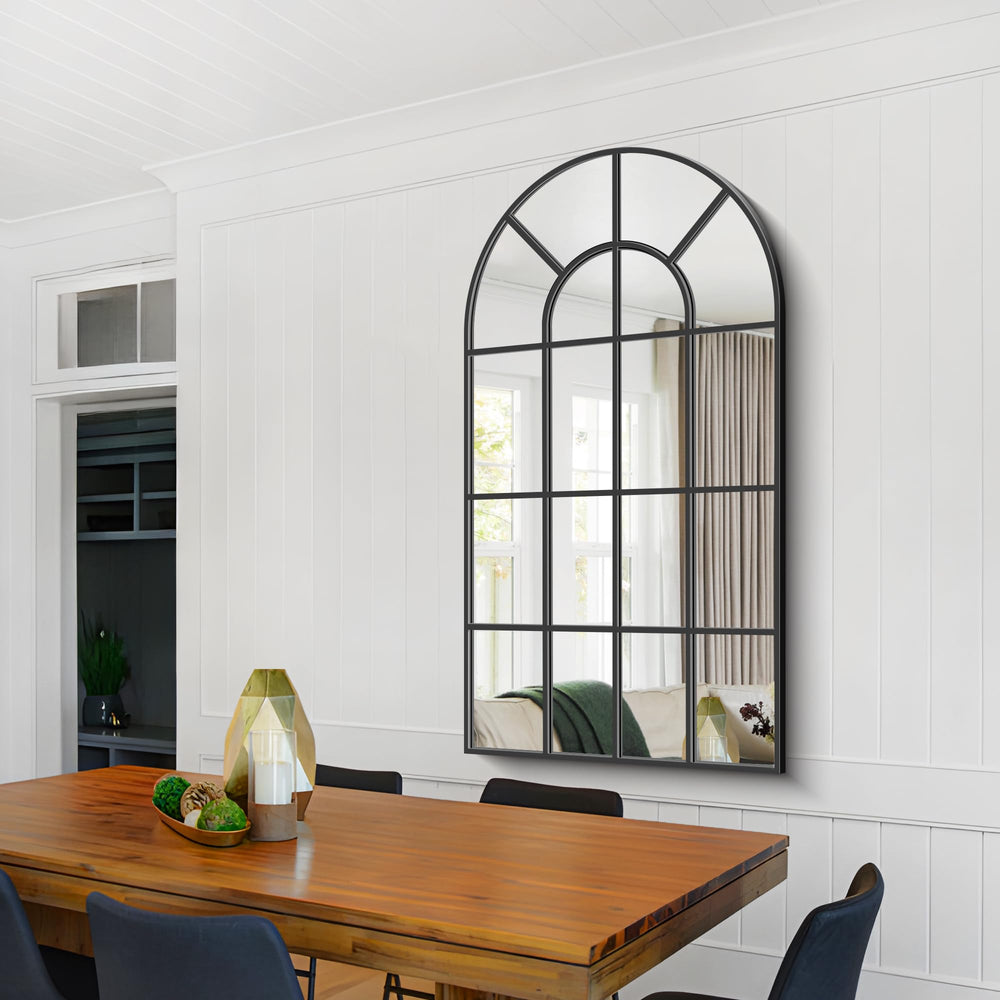 Large Window Pane Arch Mirror - From Where - 