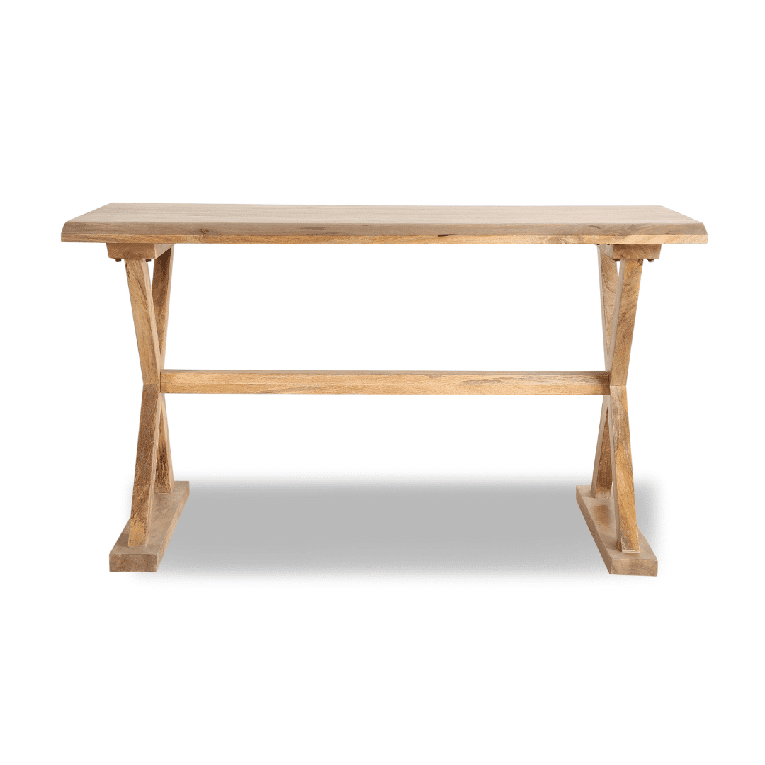 Large Wood Desk with Cross Design - From Where - 