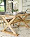 Large Wood Desk with Cross Design - From Where - 