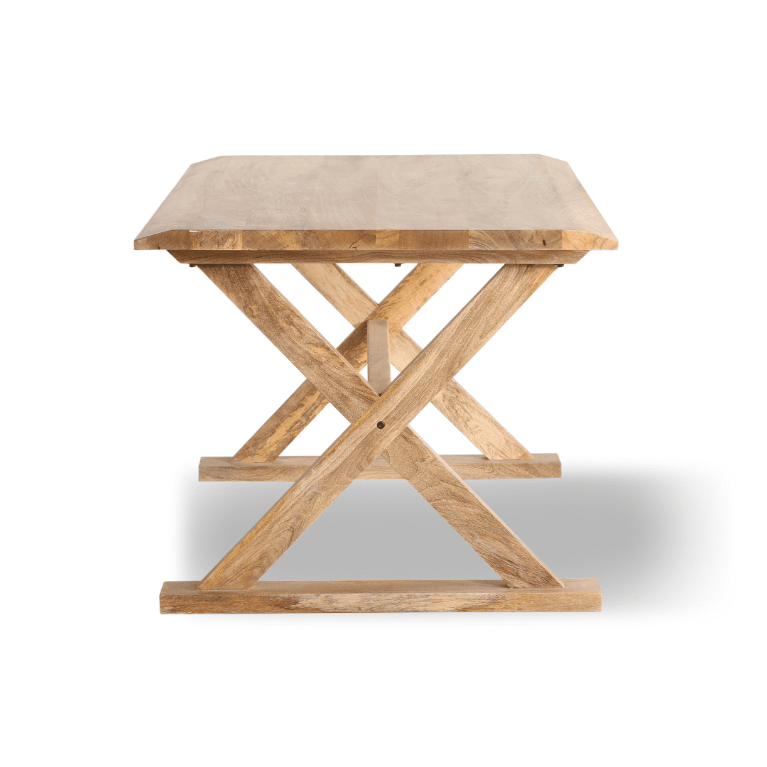 Large Wood Desk with Cross Design - From Where - 