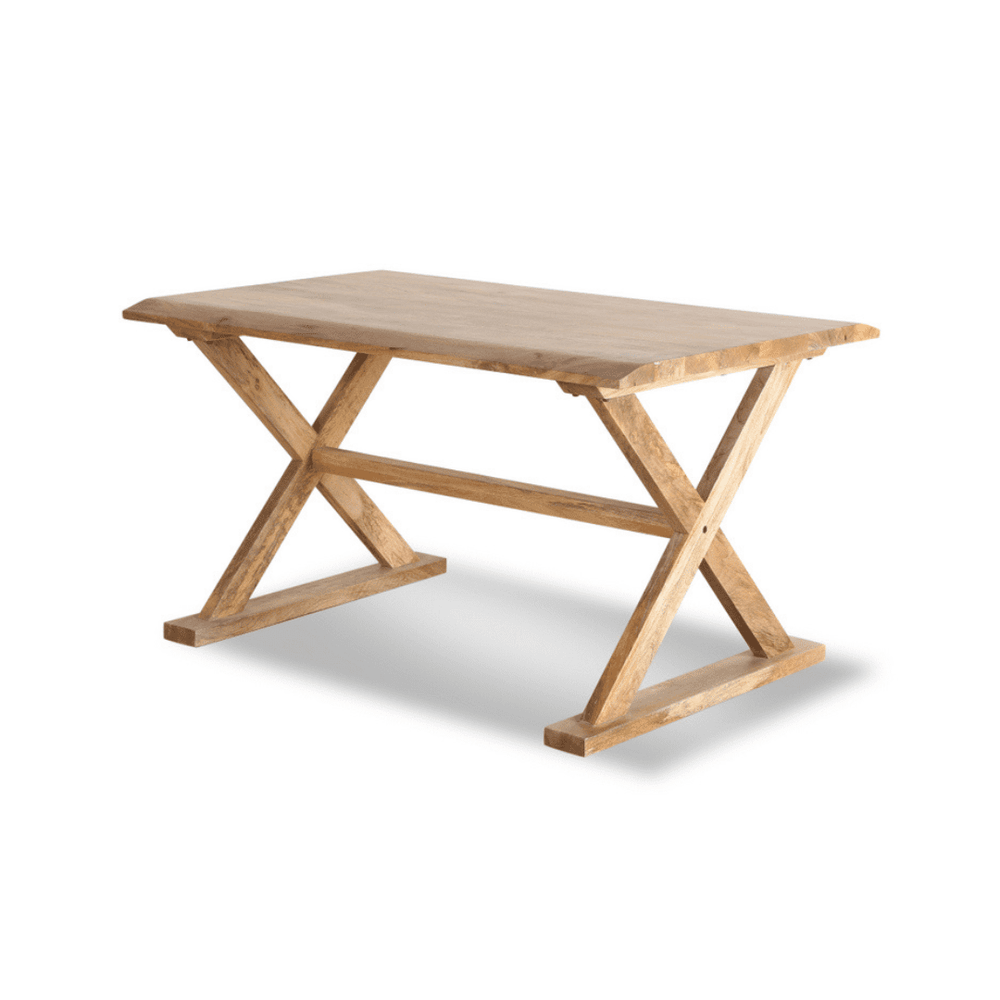 Large Wood Desk with Cross Design - From Where -