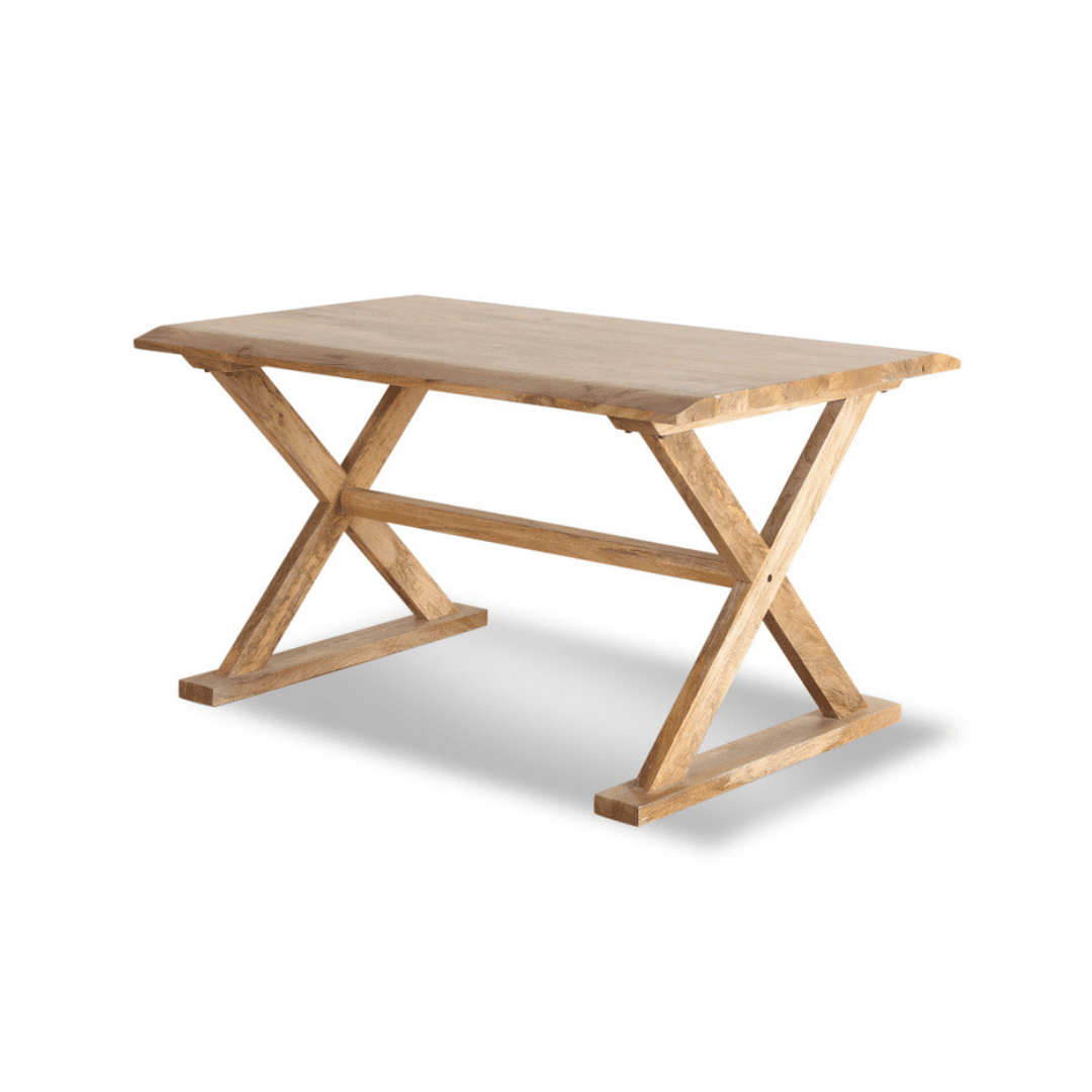 Large Wood Desk with Cross Design - From Where - 