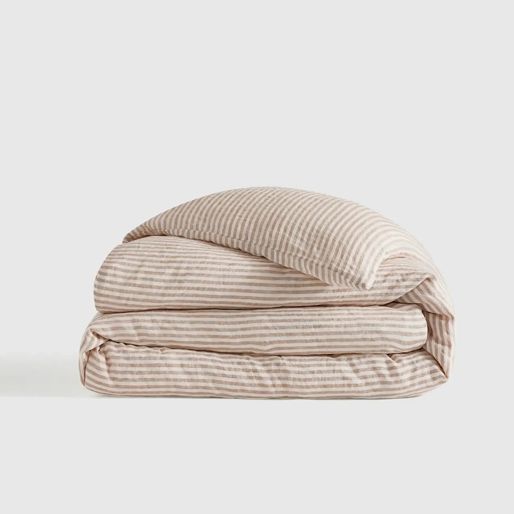 European Linen Stripe Duvet Cover