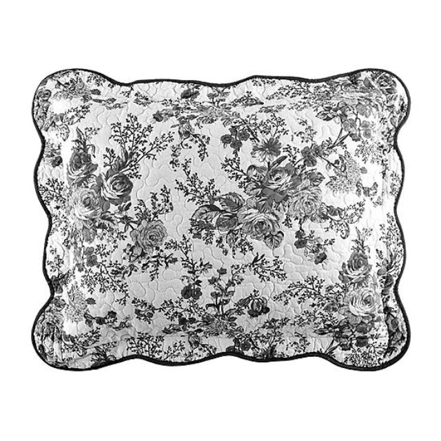 Laurel Manor Toile Garden Cotton Quilt - From Where - 