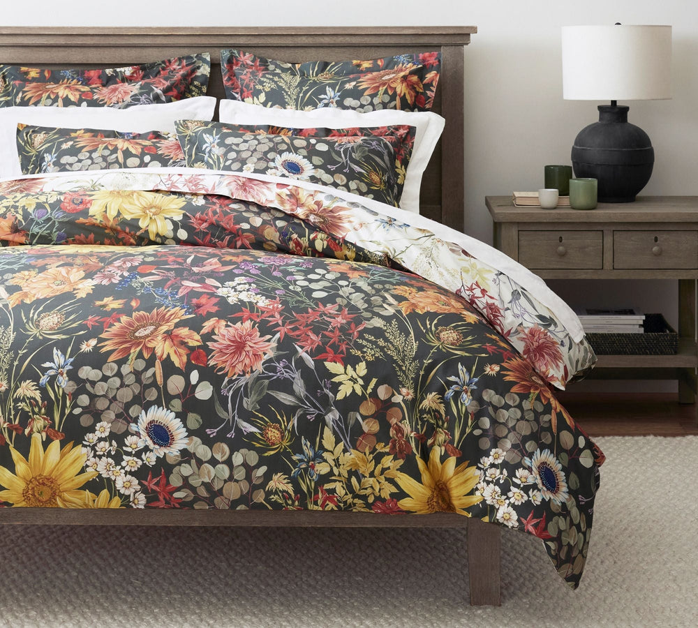 Laurel Reversible Percale Duvet Cover - From Where - 