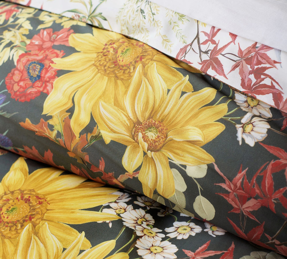 Laurel Reversible Percale Duvet Cover - From Where - 